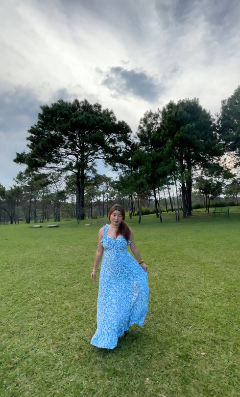 Women floral print maxi dress